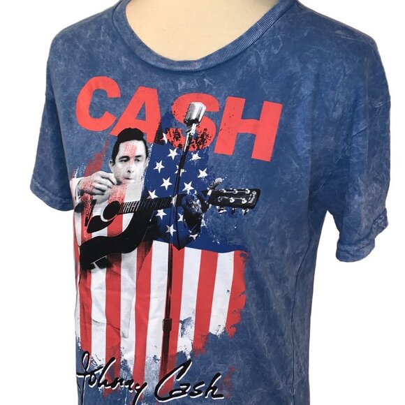 NWT - Licensed Character Johnny Cash Flag Tee - Picture 4 of 7